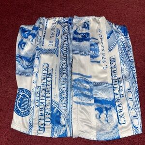 8 Birdies- Blue and White Dollar Print Corset